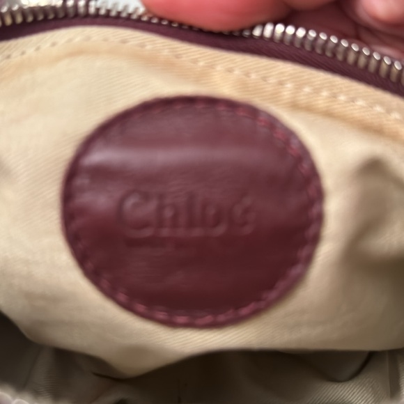 Chloe Snakeskin & Leather Bag - Pink & Maroon - Picture 7 of 10